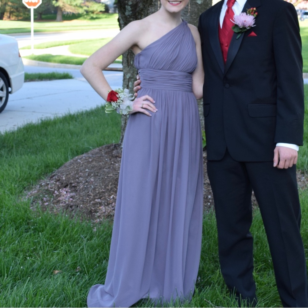 Lavender One Shoulder Prom or Bridesmaid Dress